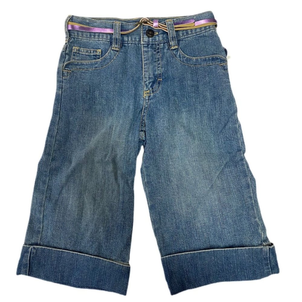 Vintage Osh Kosh B'gosh denim peddle pusher clam diggers capri jean pants NWT!